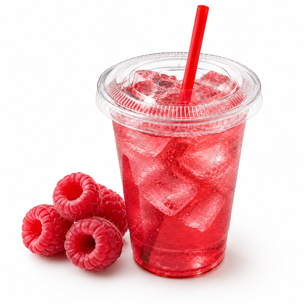 Soda artesanal de frambuesa
